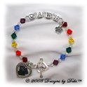 Designs by Debi Handmade Jewelry Rainbow Bridge Pet Memorial Bracelets Style #1 Personalized