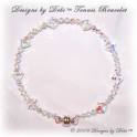 Designs by Debi Handmade Jewelry Swarovski Crystal AB Bicones Bangle Style Tennis Bracelet with Silver Magnetic Clasp