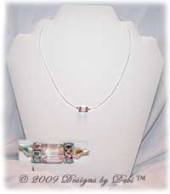 Designs by Debi Handmade Jewelry Crystal AB Cube and Bicone Illusion Necklace