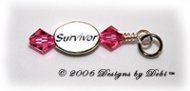 Designs by Debi Handmade Jewelry Survivor charm or dangle for Awareness Bracelets