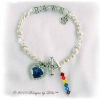 Designs by Debi Rainbow Bridge Pet Memorial Bracelet Srtyle #2