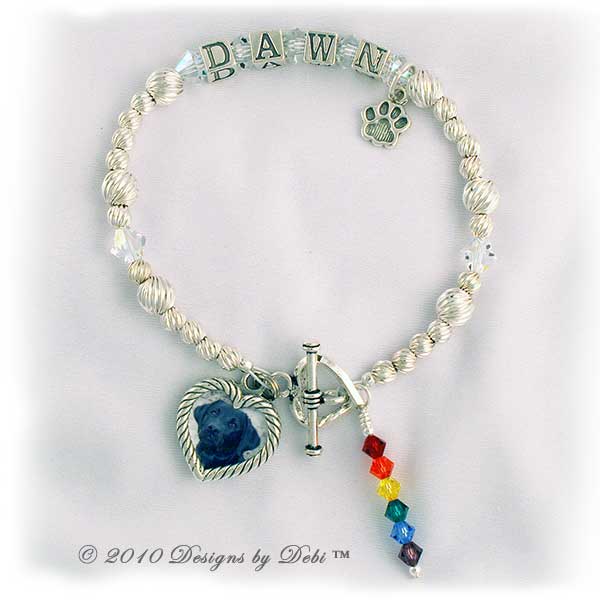 sample photo of the Rainbow Bridge Pet Memorial Bracelet Style #2