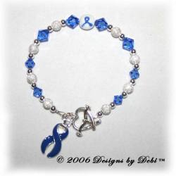 Designs by Debi Handmade Jewelry Awareness Bracelet for chronic fatigue syndrome awareness, crohn's disease awareness, colon cancer awareness, domestic violence awareness, down syndrome awareness, epstein barr virus awareness, guillain barre awareness, guillain-barre awareness, histiocytosis awareness,  huntington's awareness, syringomyelia awareness, prostate cancer awareness