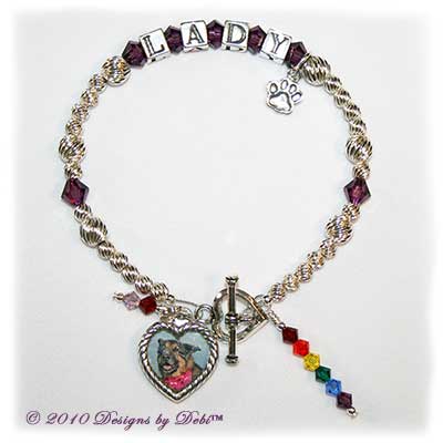 Designs by Debi Handmade Jewelry Rainbow Bridge Pet Memorial Bracelet™ Lady