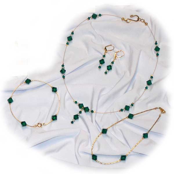 Designs by Debi™ Signature Collection jewelry set in emerald