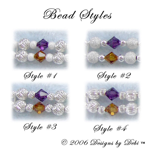 sterling silver bead styles for the Rainbow Bridge Pet Memorial Bracelet