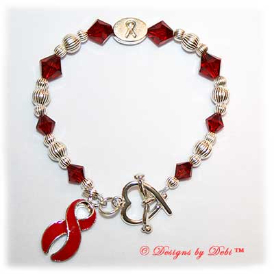 Handmade Necklace Designs on Designs By Debi Handmade Jewelry Awareness Bracelet Red For Aids Hiv