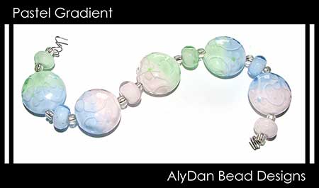Pastel Gradient beads made by Cristy Howard of AlyDan Beads