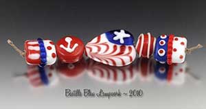 Nautical Whimsy Beads made by Kimberly Nicole Rogalski of Bastille Bleu Lampwork