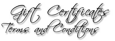 Designs by Debi Handmade Jewelry Gift Certificates Terms and Conditions