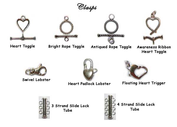 Designs by Debi Persoanlized Keepsake Bracelets Clasp Choices