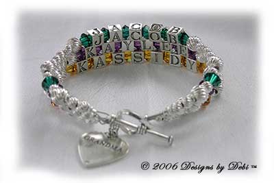 Grandmother Charm Bracelet on November  Crystals  A Heart Toggle Clasp And Grandma Heart Charm