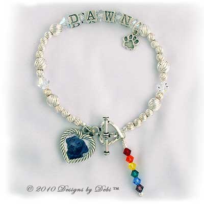 Designs by Debi Rainbow Bridge Pet Memorial Bracelet Srtyle #2
