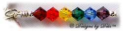 Designs by Derbi Rainbow Bridge Pet Memorial Bracelet Rainbow Crystals Dangle