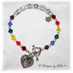 Designs by Debi Handmade Jewelry Rainbow Bridge Pet Memorial Bracelet™ Style #1 Psycho