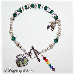 Designs by Debi Handmade Jewelry Rainbow Bridge Pet Memorial Bracelet™ Style #2 for Horses