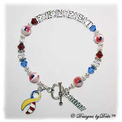 Designs by Debi Handmade Jewelry In Memory Support Your Soldier Bracelet™ Style #1