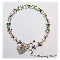Designs by Debi Handmade Jewelry Personalized Keepsake Bracelet vanessa style