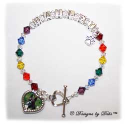 Designs by Debi Handmade Jewelry Rainbow Bridge Pet Memorial Bracelet™ Style #1 Bailey