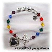 Designs by Debi Rainbow Bridge Pet Memorial Bracelet Style #1